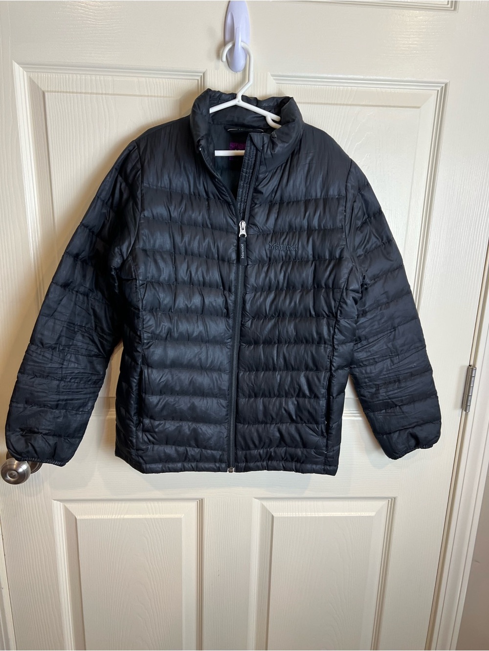 Kids Marmot 700 down fill Black Packable Quilted Jacket big kids large